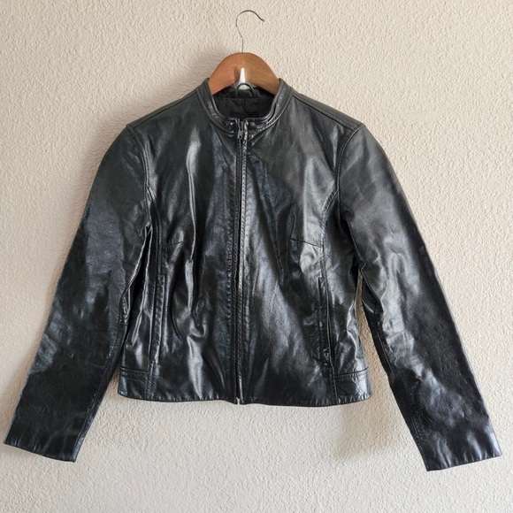 Vintage The Limited Leather Moto jacket | size medium - Picture 1 of 7